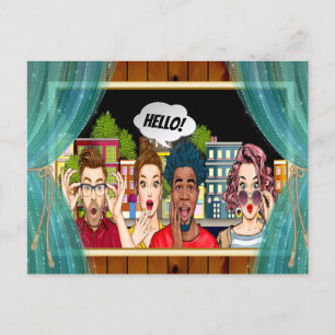 Postal FUN HELLO Postcard