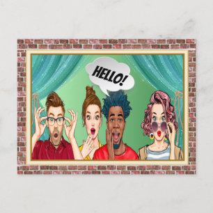 Postal FUN HELLO Postcard