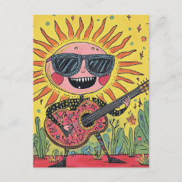 Postal Fun Musical Sunshine tocando guitarra