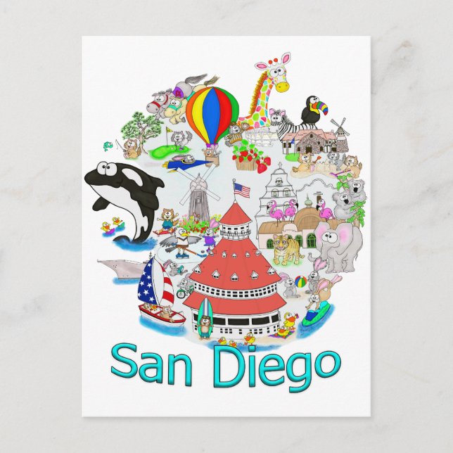 Postal Fun San Diego California (Anverso)
