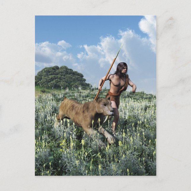 Postal funcionamiento con el tigre (Anverso)