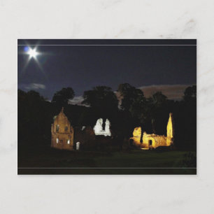 Postal Funda Abadía En North Yorkshire De Noche