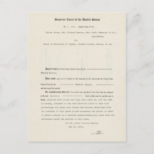 Postal Funda del Tribunal Brown contra la Junta de Educac