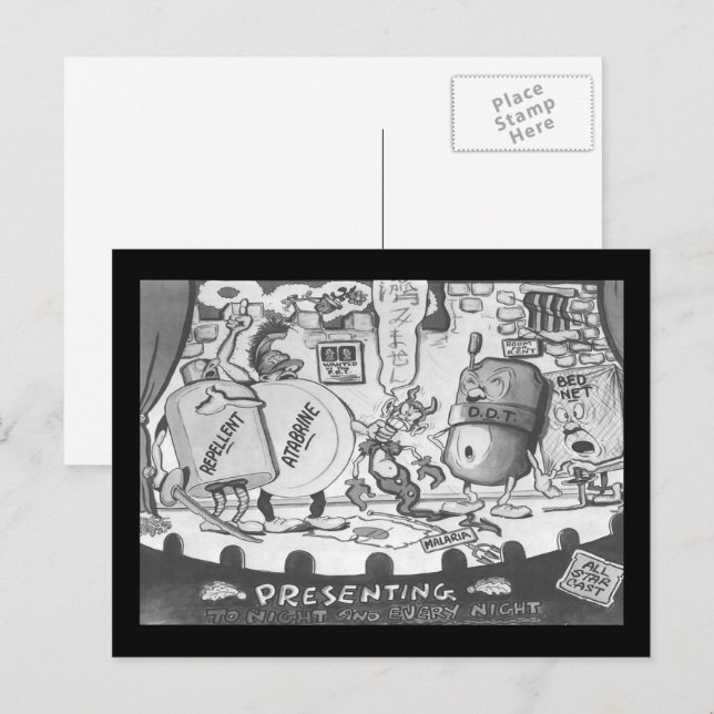 Postal Funda repelente antimosquitos de todas las estrell (Anverso / Reverso)