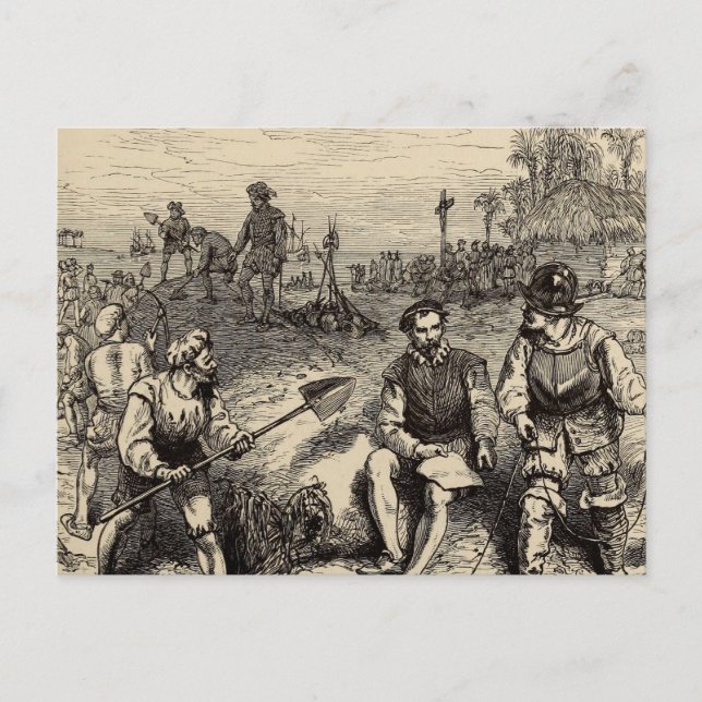 Postal Fundación de San Agustín, Florida 1565 (Anverso)