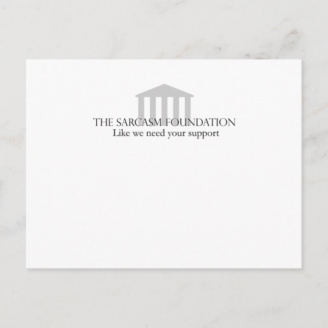 Postal Fundación Sarcasm (Anverso)