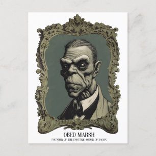 Postal Fundador Obed Marsh de la Orden Esotérica de Dagón