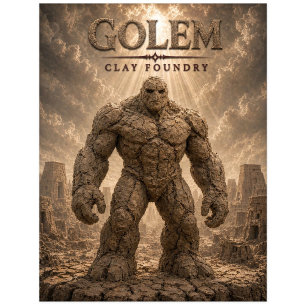 Postal Fundición de Arcilla Golem Dark Cinema