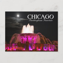 Postal Fundición rosa de Buckingham Chicago Postcard