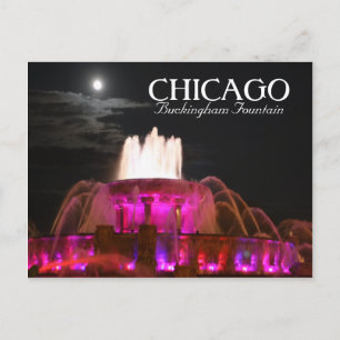 Postal Fundición rosa de Buckingham Chicago Postcard