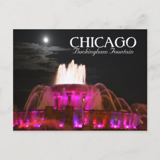 Postal Fundición rosa de Buckingham Chicago Postcard