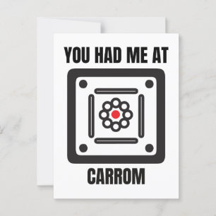 Postal Fundido jugador de carrom