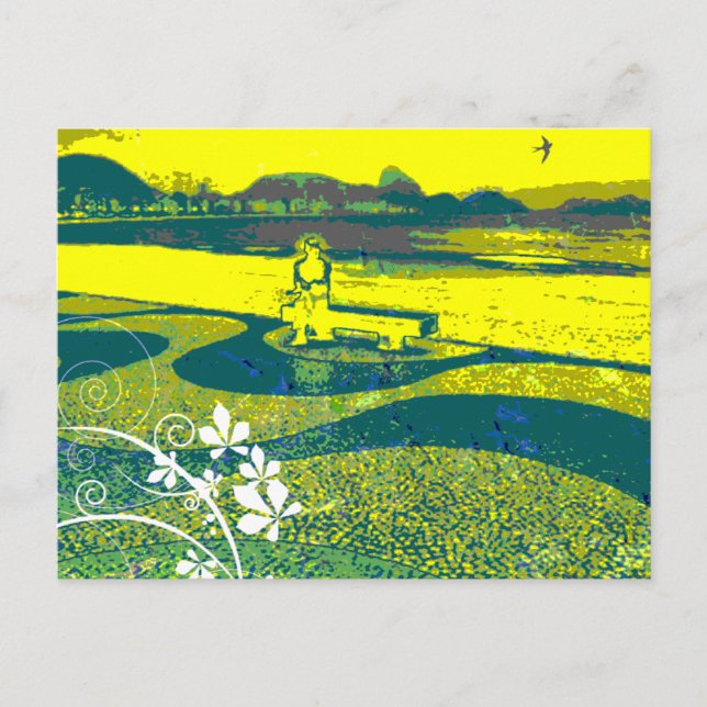 Postal Fundos de la Calçadão de Copa e Pão-de-Açúcar (Anverso)