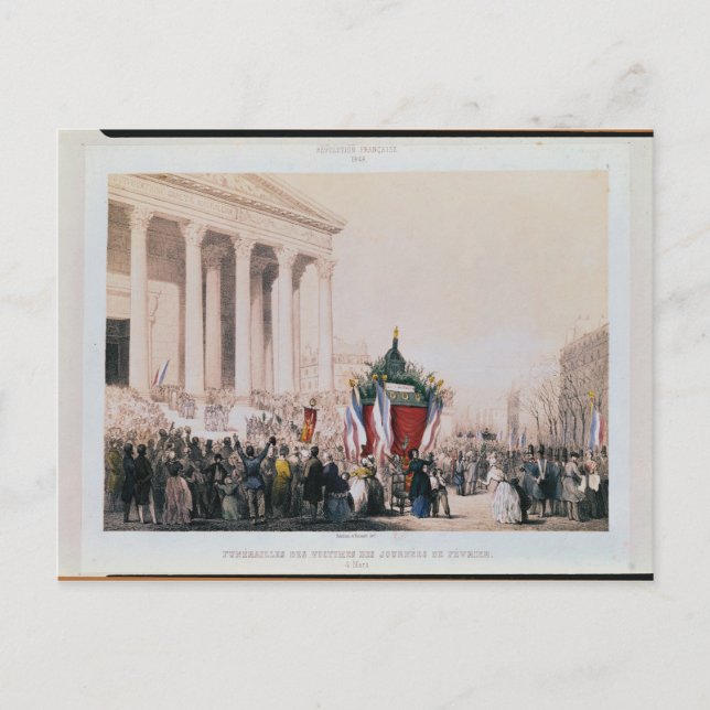 Postal Funeral de las víctimas de La Madeleine (Anverso)