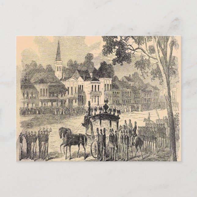 Postal Funeral de Nueva Orleans Segunda Línea 1800 (Anverso)