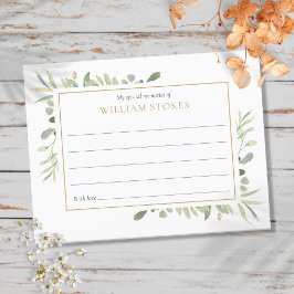 Postal Funeral de Verdor Personalizado Compartir Una Tarj