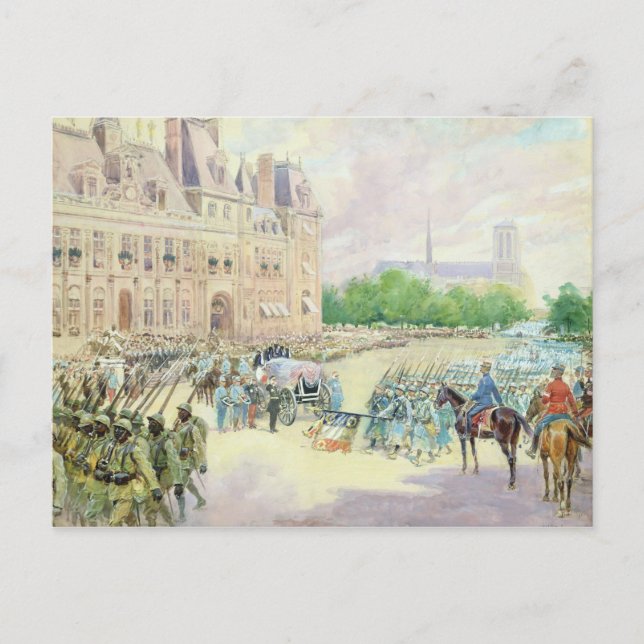 Postal Funeral del General Joseph Gallieni 1916 (Anverso)
