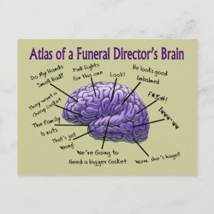Postal Funeral Director/Mortician Funny Brain Design