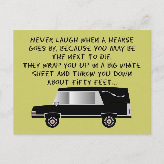 Postal Funeral Director/Mortician Funny Hearse Design (Anverso)