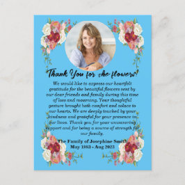 Postal Funeral Gracias Por Flores Después De La Muerte