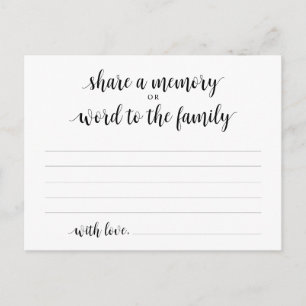 Postal Funeral Service, Black Script, Share a Memory Card