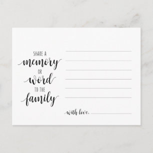Postal Funeral Service, Black Script, Share a Memory Card