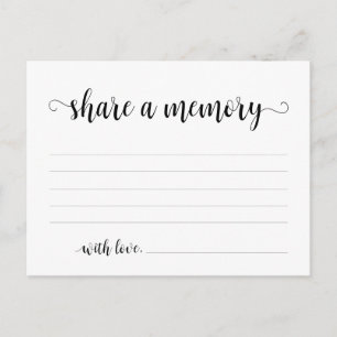 Postal Funeral Service, Black Script, Share a Memory Card