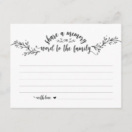 Postal Funeral Service, Rustic Black, Comparte una tarjet