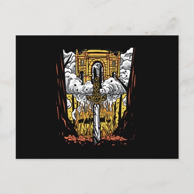 Postal Funeral Vikingo (Anverso)