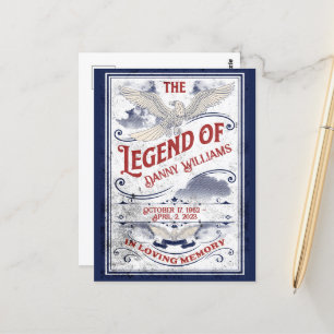 Postal Funerales Patrióticos En Amado Recuerdo De Veteran