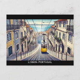Postal Funicular Bica de Lisboa Portugal