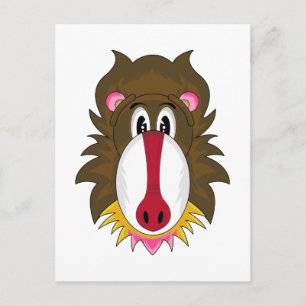 Postal Funky Baboon Postcard
