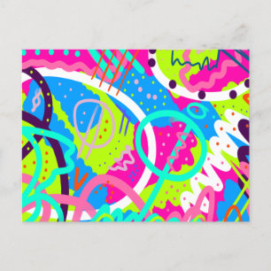 Postal Funky Colorful Pop Art