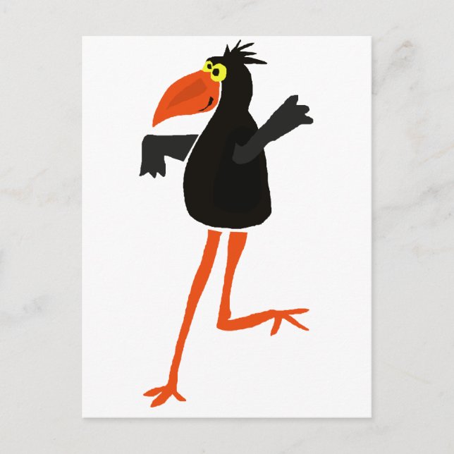 Postal Funky Dancing Crow Personalizado (Anverso)