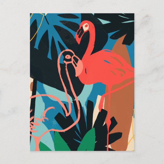 Postal Funky Flamingo (Anverso)