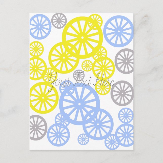 Postal Funky Happy Wheel Circle Pattern Product (Anverso)