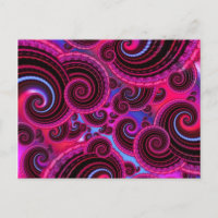 Funky Pink and Turquoise Swirly Pattern