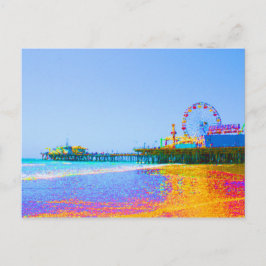 Postal Funky Pixels Santa Monica Pier