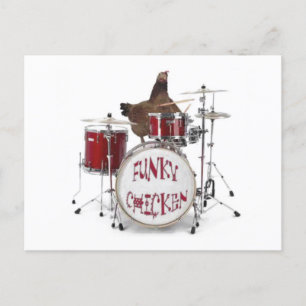 Postal Funky pollo Postcard