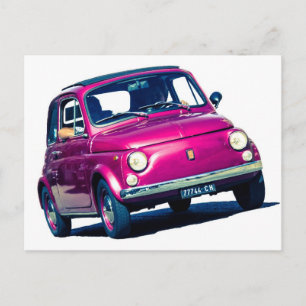 Postal Funky Purple Fiat 500 Cinquecento en Italia