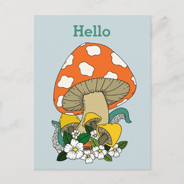 Postal Funky Retro Mushroom (Anverso)