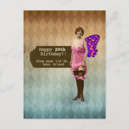 Postal Funny 29 Nuevamente Mejor Amigo Cumpleaños