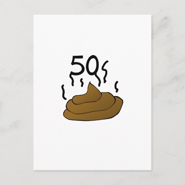 Postal Funny, "50 apestas" 50 cumpleaños diseño (Anverso)