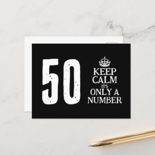 Postal Funny 50 cumpleaños mantener la plantilla de posta