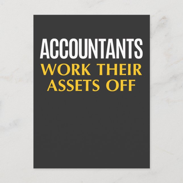 Postal Funny Accountant work Asset Accounting Humor (Anverso)