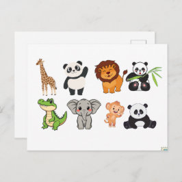 POSTAL FUNNY ANIMALS POSTCARD