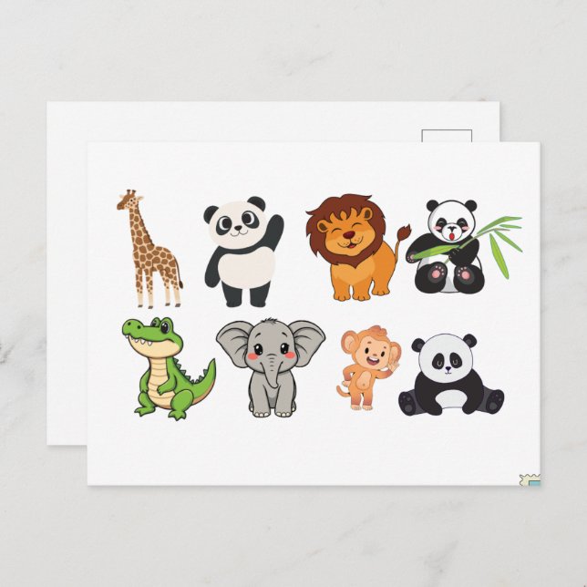 POSTAL FUNNY ANIMALS POSTCARD (Anverso / Reverso)