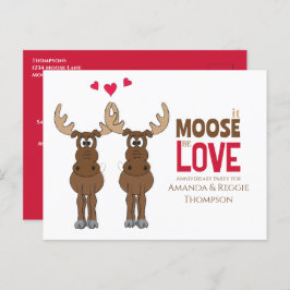 Postal Funny Aniversario Fiesta Whimsical Moose