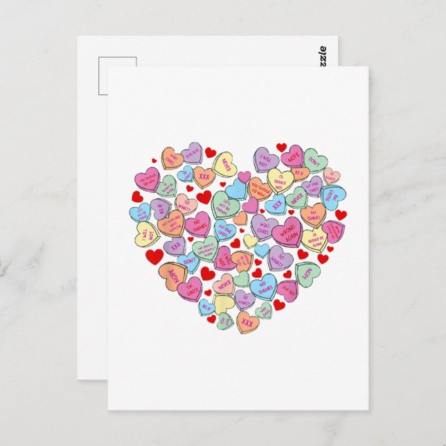 Postal Funny Anti Día de San Valentín (Anverso / Reverso)