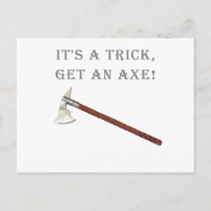 Postal Funny Army of Darkness Trick Ax Movie Humor